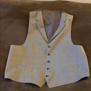 Vest herringbone grey black white